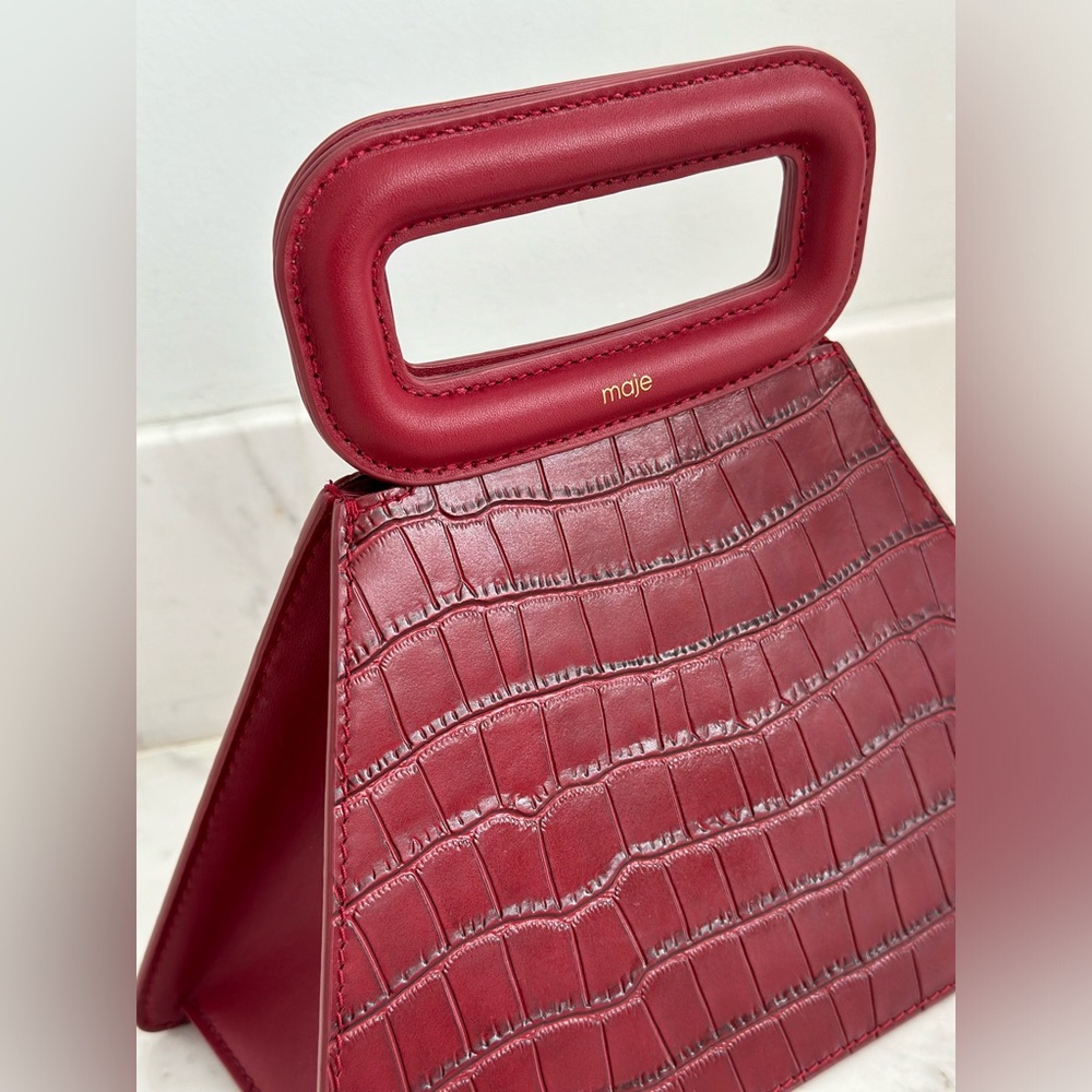 MAJE Pyramide Croc-embossed Handbag - New! - Picture 2 of 8